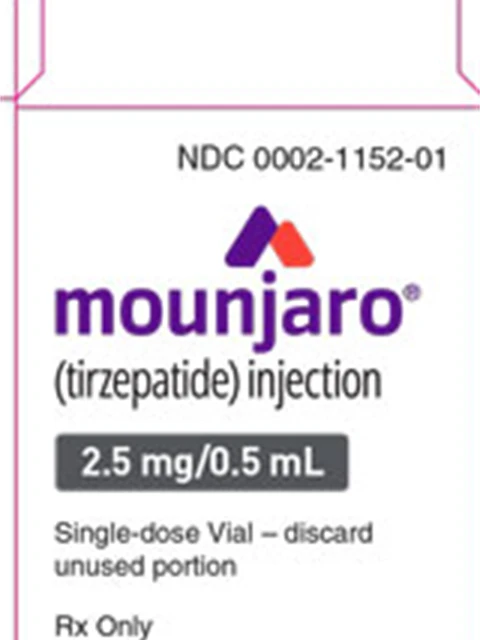 Mounjaro 2.5mg single-dose vial packaging