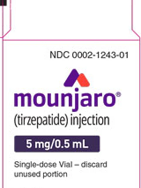 Mounjaro 5mg single-dose vial packaging