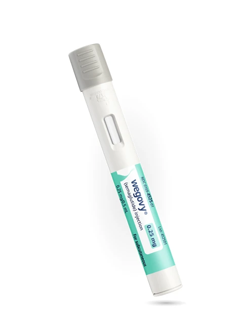Wegovy 0.25mg pen packaging
